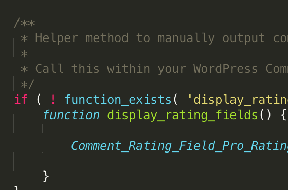 Comment Rating Field Pro: Developer Friendly