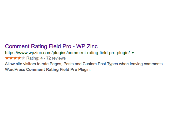 Comment Rating Field Pro: Google Rich Snippet Support