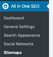 Page Generator Pro: Generate: SEO: AIOSEO: Sitemaps Menu