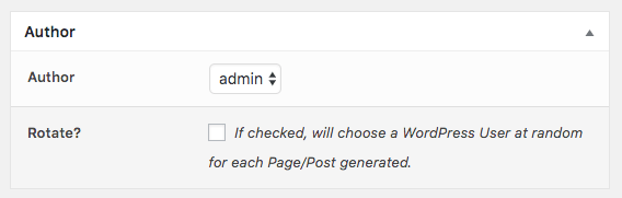 Page Generator Pro: Generate: Author