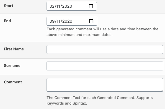 Page Generator Pro: Generate Comments