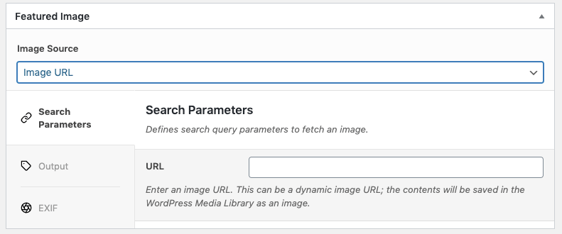 Page Generator Pro: Generate: Content: Featured Image: Search Parameters: Image URL