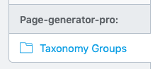 Page Generator Pro: Generate: SEO Integration: Rank Math: Taxonomy Groups Menu