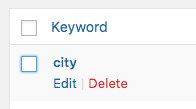 Page Generator Pro: Keywords: Delete