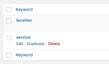 Page Generator Pro: Keywords: Duplicate