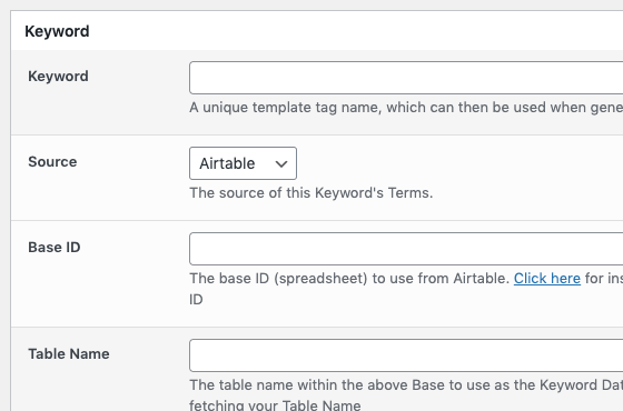 Page Generator Pro: palavras-chave dinâmicas