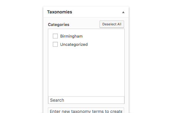 Page Generator Pro: Taxonomias