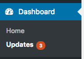 Updating Plugins: Dashboard > Updates