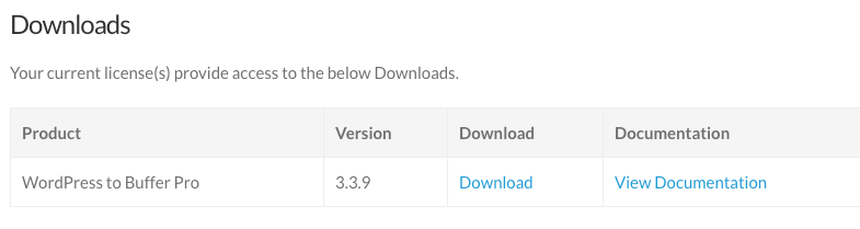 Updating Plugins: Account > Download