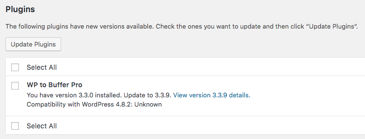 Updating Plugins: Manual Updates