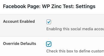 WordPress to Hootsuite Pro: Account Enabled and Override Defaults