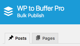 WordPress to Buffer Pro: Bulk Publish Tab