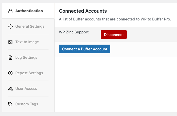 WordPress to Buffer Pro: Connect Additional Buffer Account