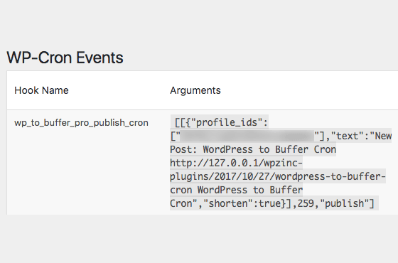 WordPress to Buffer Pro: Cron