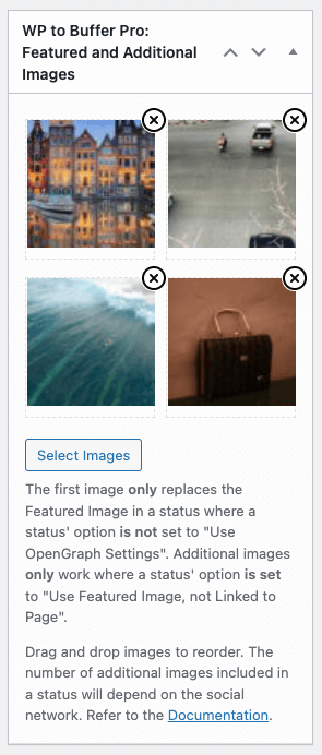 WordPress to Buffer Pro: Featured and Additional Images: New UI
