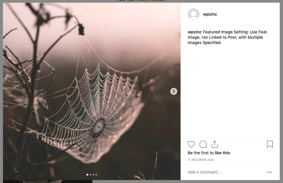 WordPress to SocialPilot Pro: Featured Image, not Linked to Post: Instagram Multiple Images