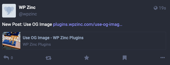 WordPress to Buffer Pro: Mastodon: Use OpenGraph
