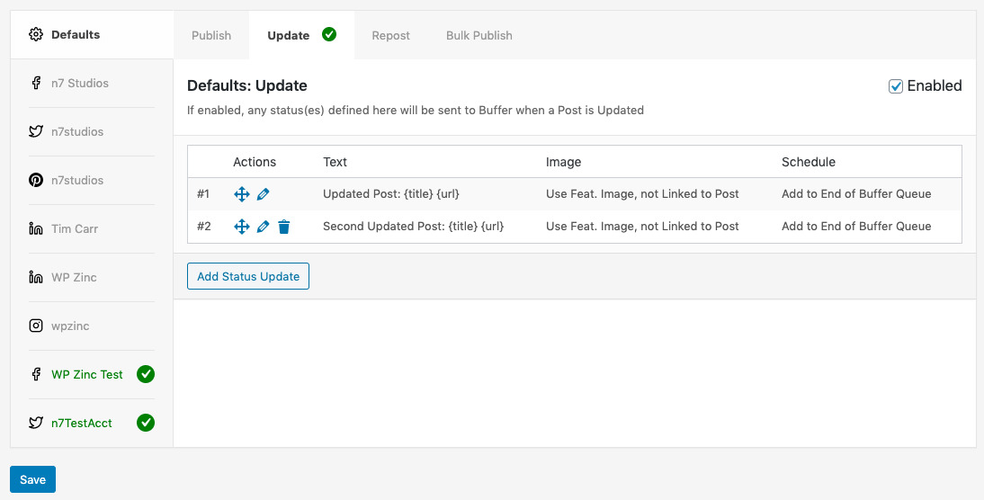 WordPress to Hootsuite Pro: Per-Post Status Settings