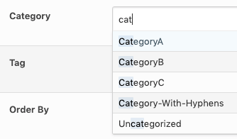 WordPress to SocialPilot Pro: Bulk Publish: Taxonomy Term: Search