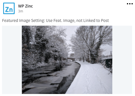 WordPress to SocialPilot Pro: Featured Image, No Link: LinkedIn