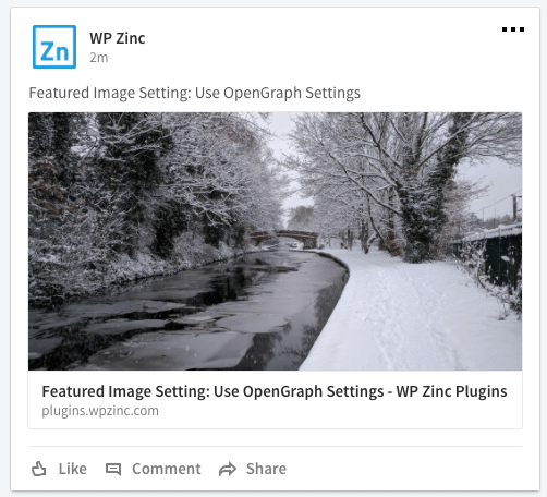 WordPress to SocialPilot Pro: Open Graph: LinkedIn