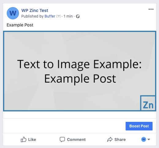 WordPress to Hootsuite Pro: Status Image: Text to Image, Not Linked to Post: Facebook