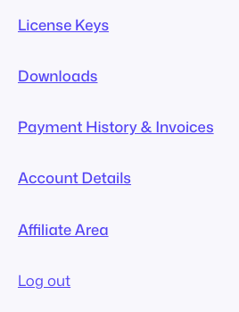 WP Zinc: Account Links