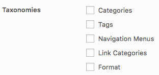 Comment Rating Field Pro Plugin: Settings: Taxonomies