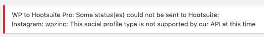 WP to Hootsuite Pro: Debugging: Instagram Business Profiles