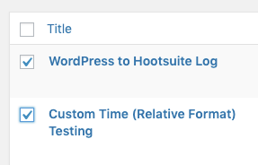 WordPress to Hootsuite Pro: Bulk Publish: Select Posts