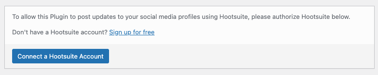 WordPress to Hootsuite Pro: Connect Account