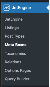 Page Generator Pro: Custom Field Plugins: JetEngine Meta Boxes Menu