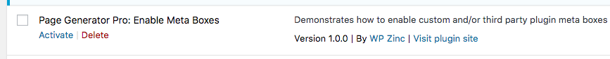 Page Generator Pro: Enable Meta Boxes: Plugin