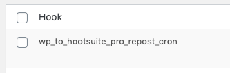 WordPress to Hootsuite Pro: Repost Settings: Cron Event