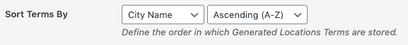 Page Generator Pro: Tutorial: Keywords: Generate Locations: Sort Terms By