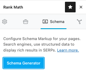 Page Generator Pro: Schema: Rank Math: Schema Generator Button