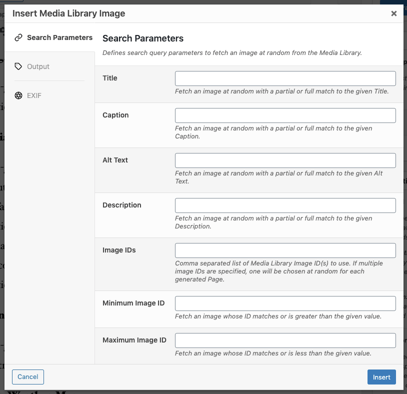 Page Generator Pro: Generate: Shortcodes: Google Maps: Search Parameters: TinyMCE Modal