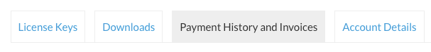 Payment History and Invoices Tab