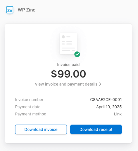 Stripe Invoice