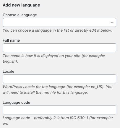 Page Generator Pro: Polylang: Add New Language