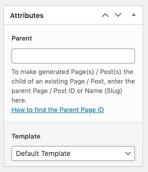 Page Generator Pro: Divi: Attributes