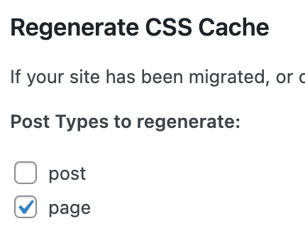 Page Generator Pro: Generate: Content: Oxygen: Regenerate CSS Cache