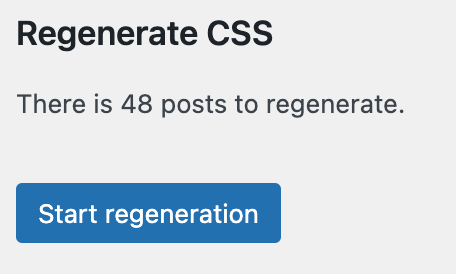 Page Generator Pro: Generate: Content: Oxygen: Start Regeneration Button