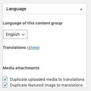 Page Generator Pro: Generate: Multilingual Content: WPML: Content Groups: English Language