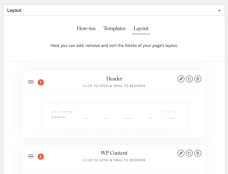 Page Generator Pro: Page Builders Integration: Porto2 Theme: Layout