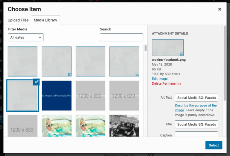 Settings Text/image Text to Image Settings - WP Zinc