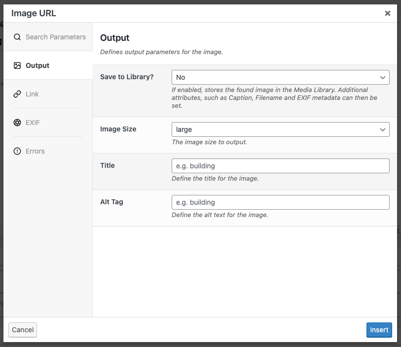 Page Generator Pro: Dynamic Elements: Remote Image: Output
