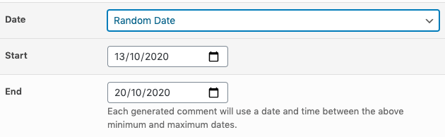 Page Generator Pro: Tutorial: Generate Comments: Random Date