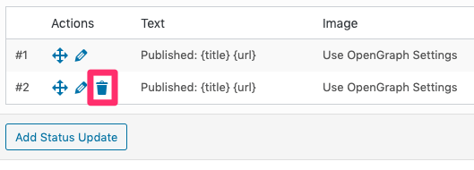 WordPress to Buffer Pro: Delete Status