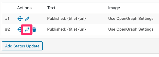 WordPress to Buffer Pro: Edit Status